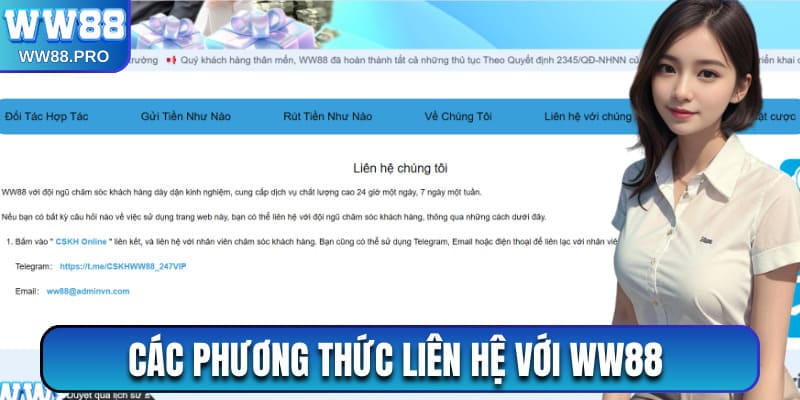 Các phương thức liên hệ với WW88 mà bạn nên biết